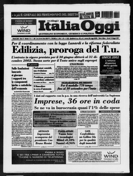 Italia oggi : quotidiano di economia finanza e politica